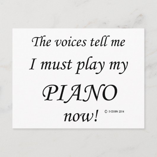 ピアノの声が必見遊だ ポストカード (正面)