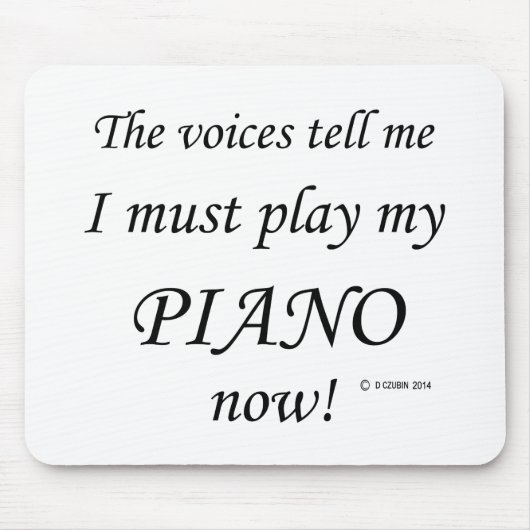 ピアノの声が必見遊だ マウスパッド (正面)