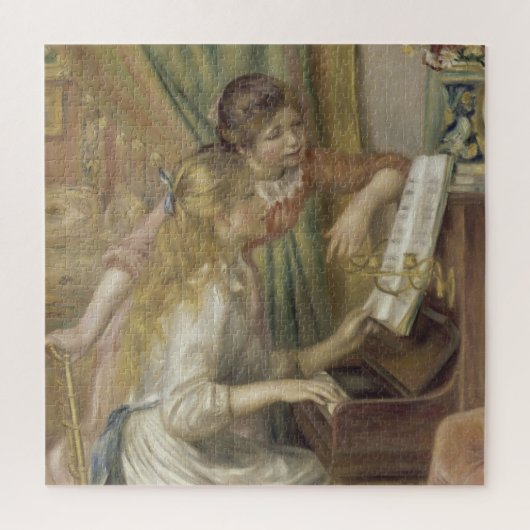 ピアノの女の子ルノアール印象派絵画の ジグソーパズル (縦)
