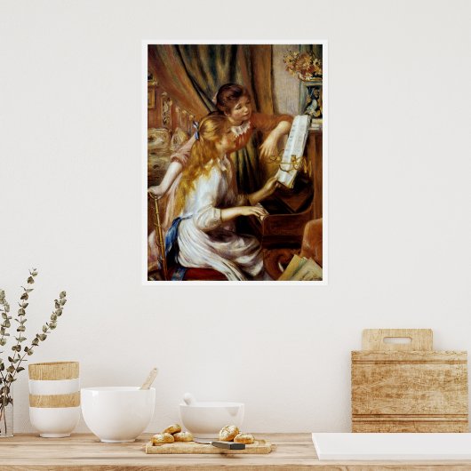 ピアノの女の子 ポスター (キッチン)