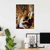 ピアノの女の子 ポスター (ホームオフィス)