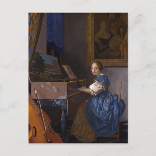 ピアノの女の子 ポストカード (正面)
