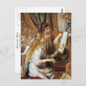 ピアノの女の子 ポストカード (正面/裏面)