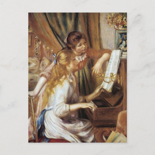 ピアノの女の子 ポストカード (正面)