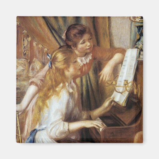 ピアノの女の子 マグネット (正面)