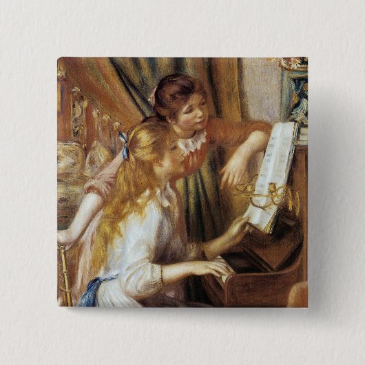 ピアノの女の子 缶バッジ (正面)