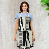 ピアノの女性 エプロン