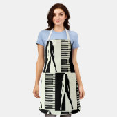 ピアノの女性 エプロン (着用した状態)