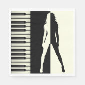 ピアノの女性 スタンダードランチョンナプキン (正面)