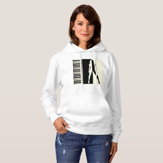 ピアノの女性 パーカ (正面フル)