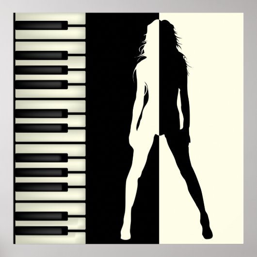 ピアノの女性 ポスター (正面)
