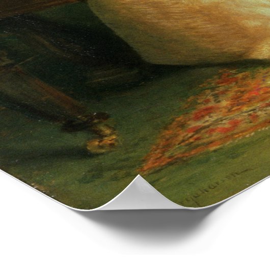 ピアノの女性 ポスター (角)