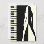 ピアノの女性 招待状 (正面)