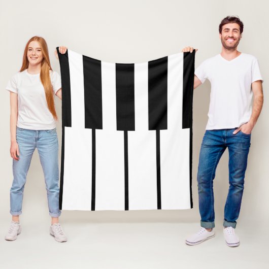 ピアノの幾何鍵 フリースブランケット (インサイチュ)