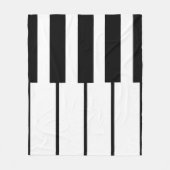 ピアノの幾何鍵 フリースブランケット (正面)