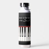 ピアノの引用文キーボード ウォーターボトル (左面)