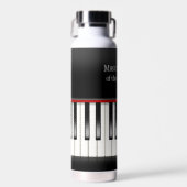 ピアノの引用文キーボード ウォーターボトル (正面)