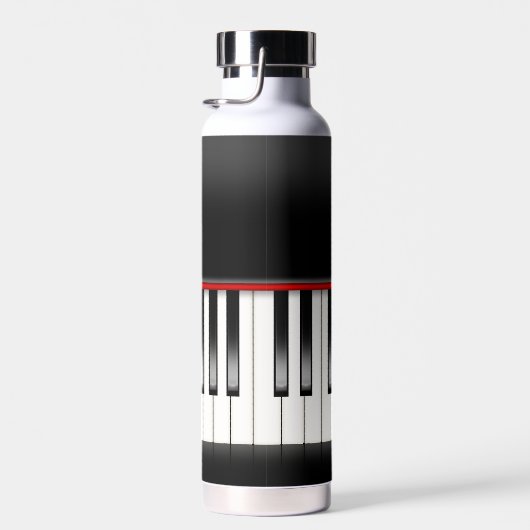 ピアノの引用文キーボード ウォーターボトル (右面)