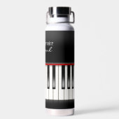 ピアノの引用文キーボード ウォーターボトル (背面)