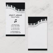 ピアノの教師のキーボードの音楽業界カード 名刺 (正面/裏面)