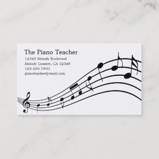 ピアノの教師のピアニストのミュージシャンの名刺 名刺