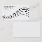 ピアノの教師のピアニストのミュージシャンの名刺 名刺 (正面/裏面)