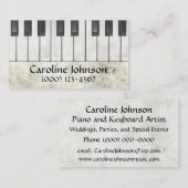 ピアノの教師のミュージシャンの名刺 名刺 (正面/裏面)