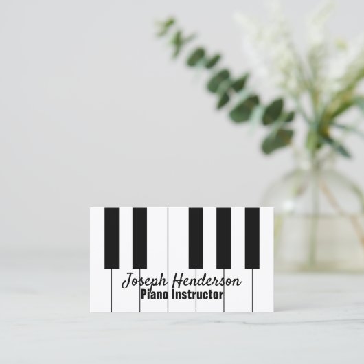 ピアノの教師の名刺 名刺 (スタンド正面)