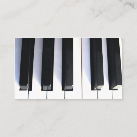 ピアノの教師の名刺 名刺 (裏面)