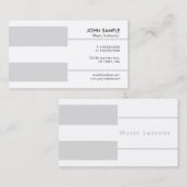 ピアノの教師の音楽のレッスンの指示の贅沢 名刺 (正面/裏面)