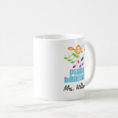 ピアノの教師パーソナライズな音楽ギフト コーヒーマグカップ (正面右)