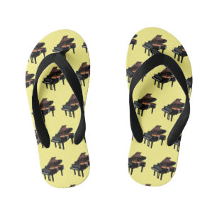 ピアノの漫画イラストレーション キッズビーチサンダル