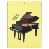 ピアノの漫画イラストレーション クリップボード (裏面)