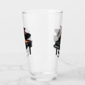 ピアノの漫画イラストレーション タンブラーグラス (左)