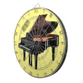 ピアノの漫画イラストレーション ダーツボード (正面右)