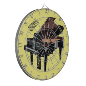 ピアノの漫画イラストレーション ダーツボード (正面左)