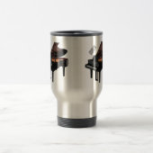 ピアノの漫画イラストレーション トラベルマグ (中央)