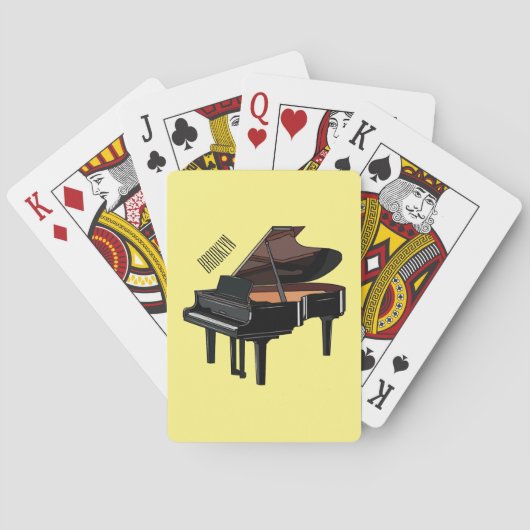 ピアノの漫画イラストレーション トランプ (裏面)
