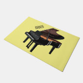 ピアノの漫画イラストレーション ドアマット (アングル)