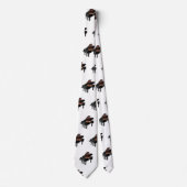 ピアノの漫画イラストレーション ネクタイ (正面)