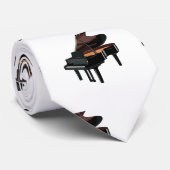 ピアノの漫画イラストレーション ネクタイ (ロール)