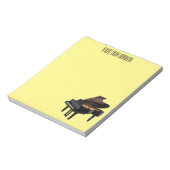 ピアノの漫画イラストレーション ノートパッド (回転)