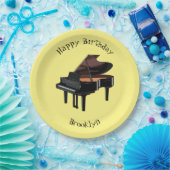 ピアノの漫画イラストレーション ペーパープレート (パーティー)