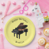 ピアノの漫画イラストレーション ペーパープレート (パーティー)