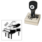 ピアノの漫画イラストレーション ラバースタンプ (押印)