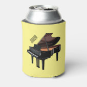 ピアノの漫画イラストレーション 缶クーラー (缶裏面)