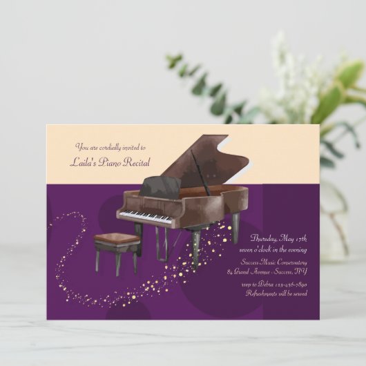 ピアノの発表会 招待状 (スタンド正面)