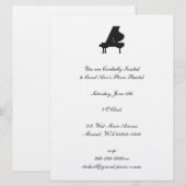 ピアノの発表会 招待状 (正面/裏面)