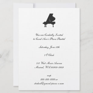 ピアノの発表会 招待状