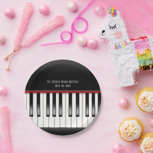 ピアノの発表用キーボード ペーパープレート (パーティー)